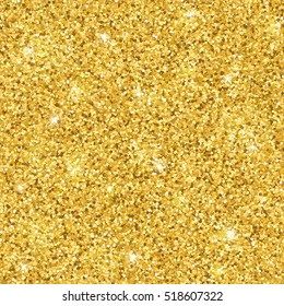 Gold Glitter Seamless Pattern. Vector