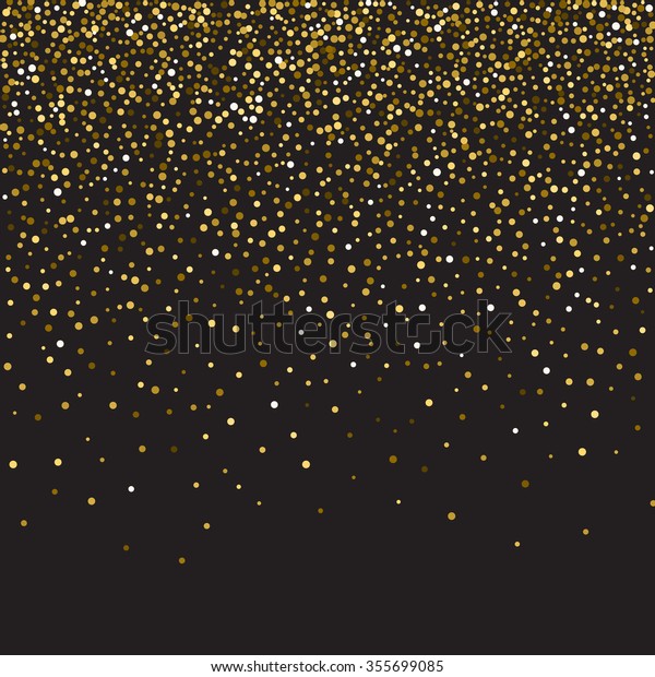 Gold Glitter Shine Texture On Black Stock Vector (Royalty Free) 355699085