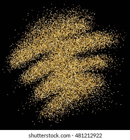 Gold glitter sparkles background for greeting card, poster, banner, website, header, certificate. Abstract background of golden smear for text. Christmas Card 3-Upload