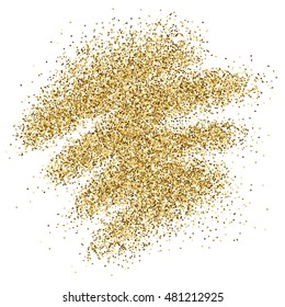 Gold glitter sparkles background for greeting card, poster, banner, website, header, certificate. Abstract background of golden smear for text. Christmas Card 3-Upload