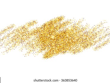 Gold Glitter Sparkles Bright Confetti background. Vector illustration EPS10