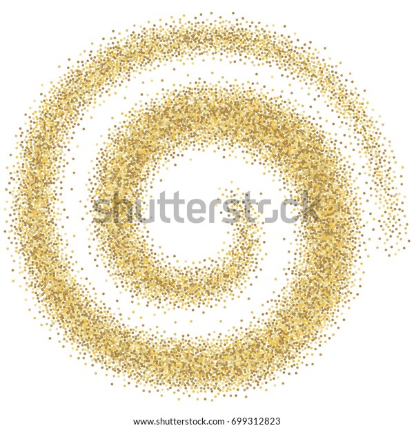 Gold Glitter Spiral Vector Isolated On Stock Vector (Royalty Free ...