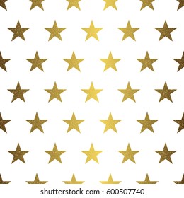 Gold glitter Star Background.Seamless pattern