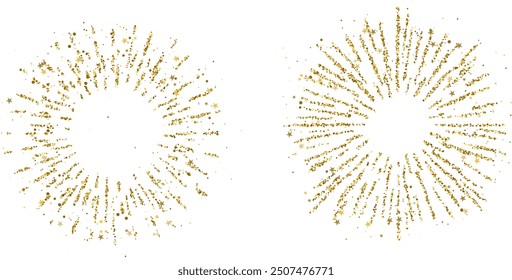 Gold Glitter Star Explosion Splatter