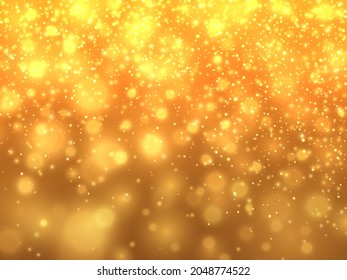 Fondo de estrella de brillo dorado. Ilustración del vector