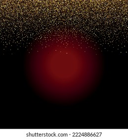 Gold glitter stardust background. Vector illustration.
