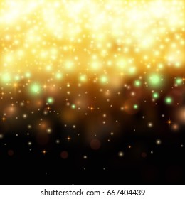 Gold glitter stardust background. Vector illustration