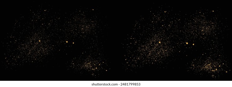 Gold glitter stardust confetti texture decoration background design