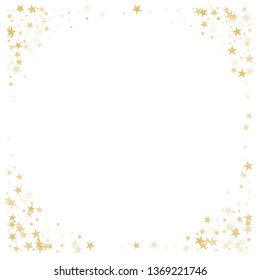 Gold Glitter Stars Corners Frame Border Stock Vector (Royalty Free ...