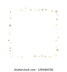 Gold Glitter Stars. Luxury Shiny Confetti. Scattered little sparkle. Flash glow silver, elements. Random magic tiny light. Gold stellar fall white background. New Year, Christmas Vector illustration.