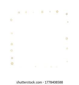 Gold Glitter Stars. Luxury Shiny Confetti. Scattered little sparkle. Flash glow silver, elements. Random magic tiny light. Gold stellar fall white background. New Year, Christmas Vector illustration.