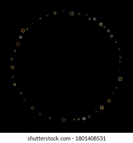Gold Glitter Stars. Luxury Shiny Confetti. Scattered little sparkle. Flash glow silver, elements. Random magic tiny light. Gold stellar fall black background. New Year, Christmas Vector illustration.