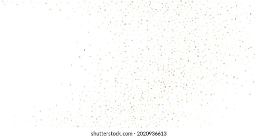 Gold Glitter Stars. Luxury Shiny Confetti. Scattered little sparkle. Flash glow silver element. Random magic tiny light. Stellar fall white background. New Year, Christmas Vector illustration.