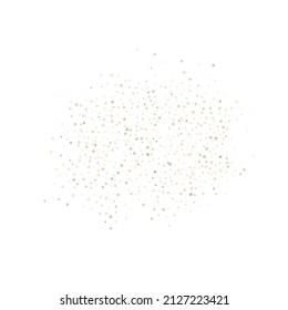 Gold Glitter Stars. Luxury Shiny Confetti. Scattered little sparkle. Flash glow silver element. Random magic tiny light. Stellar fall white background. New Year, Christmas Vector illustration.