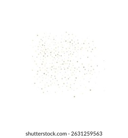 Gold Glitter Stars. Luxury Shiny Confetti. Scattered little sparkle. Flash glow silver element. Random magic tiny light. Stellar fall white background. New Year, Christmas Vector illustration.