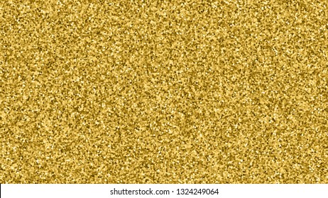 Gold Glitter Texture. Amber Particles Color. Celebratory Background. Golden Explosion Of Confetti. Vector Illustration, Eps 10.
