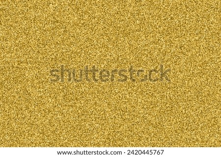 Gold glitter texture background with golden sparkle shine and luxury elegant shimmer. Shiny metallic pattern with decorative glittering surface for festive celebration design. Seamless premium vector illustration