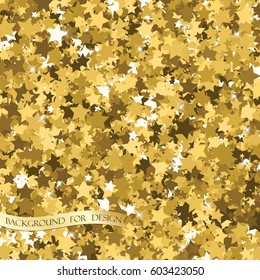 Gold glitter texture. Background for your design. Vector illustration.