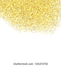 Gold Glitter Texture Border Over White Stock Vector (Royalty Free ...