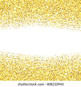 Gold Glitter Texture Borders Over White Stock Vector (Royalty Free ...