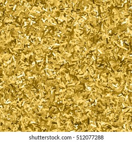 Gold glitter texture. Glittering tinsel. Gilded abstract particles. Explosion of confetti shine. Celebratory background. Vector illustration,eps 10.