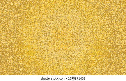 Gold glitter texture. Golden abstract particles. Sparkle glitter background. Vector illustration. Golden confetti.