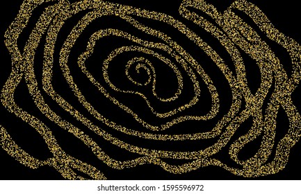 Gold glitter texture. Golden abstract particles. Sparkle glitter background. Vector illustration. Golden confetti.