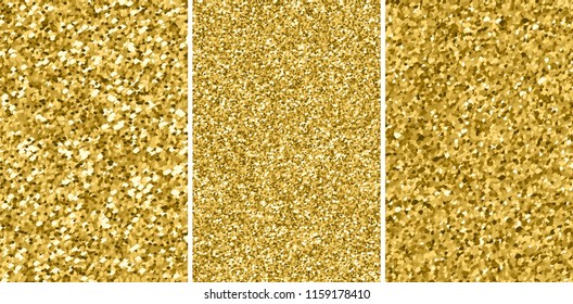Gold glitter texture. Golden explosion of confetti. Shimmer sequins. Design element. Set vector illustration,eps 10.