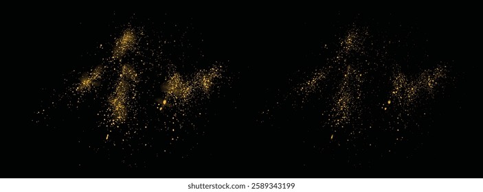 Gold glitter texture. Golden light effect glitter gold and bokeh celebratory texture background