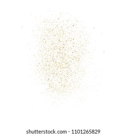 Gold glitter texture isolated on white square. Amber particles color. Celebratory background. Explosion of confetti. Vector illustration,eps 10.
