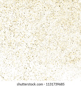 Gold glitter texture isolated on white square. Amber particles color. Celebratory background. Explosion of confetti. Vector illustration,eps 10.