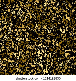 Gold Glitter Texture Isolated On Black. Amber Particles Color. Celebratory Background. Golden Explosion Of Confetti. Design Element. Vector Illustration, Eps 10.
