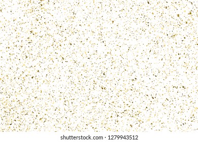 Gold Glitter Texture Isolated On White. Amber Particles Color. Celebratory Background. Golden Explosion Of Confetti. Design Element. Digitally Generated Image. Vector Illustration, Eps 10.