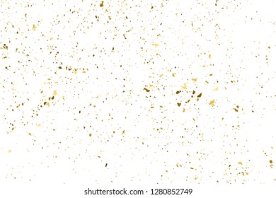 Gold Glitter Texture Isolated On White. Amber Particles Color. Celebratory Background. Golden Explosion Of Confetti. Design Element. Digitally Generated Image. Vector Illustration, Eps 10.