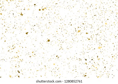 Gold Glitter Texture Isolated On White. Amber Particles Color. Celebratory Background. Golden Explosion Of Confetti. Design Element. Digitally Generated Image. Vector Illustration, Eps 10.