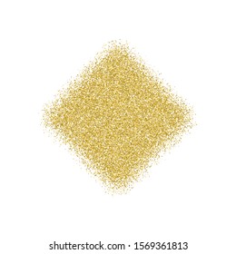 Gold glitter texture isolated on white background. Golden dots background. Vector illustration.