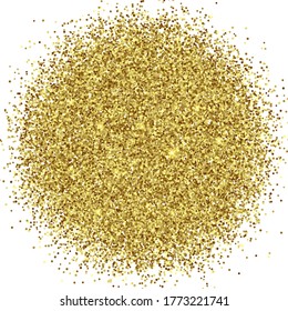 Textura De Glitter De Oro Aislada En Fondo Blanco