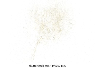 Textura con brillo de oro aislada en blanco. Color de las partículas ámbar. Antecedentes De Celebración. Explosión dorada de Confetti. Elemento de diseño. Imagen Generada Digitalmente. Ilustración vectorial, EPS 10.