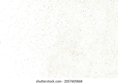 Gold Glitter Texture Isolated on White. Amber Particles Color. Celebratory Background. Golden Explosion of Confetti. Design Element. Digitally Generated Image. Vector Illustration, EPS 10.