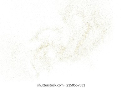 Gold Glitter Texture Isolated on White. Amber Particles Color. Celebratory Background. Golden Explosion of Confetti. Design Element. Digitally Generated Image. Vector Illustration, EPS 10.