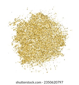 Textura Glitter De Oro Aislada En Blanco. Secuencias de colores doradas. Explosión Dorada De Confetti. Elemento de diseño. Fondo Celebratorio. Ilustración De Vectores, Eps 10.