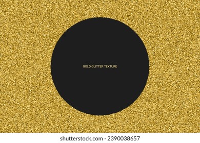 Textura Glitter De Oro Aislada En Negro. Secuencias de colores doradas. Fondo Celebratorio. Explosión Dorada De Confetti. Ilustración De Vectores, Eps 10.