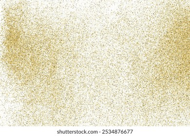 Textura De Brilho De Ouro Isolada Em Branco. Ano Novo, Natal Fundo. Cor Das Partículas Âmbar. Festa de Celebração. Explosão Dourada De Confete. Ilustração De Vetor, Eps 10.