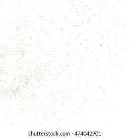 Gold glitter texture isolated on white. Golden color of winners. Gilded abstract particles. Explosion of confetti shine. Celebratory background. Vector illustration,eps 10.