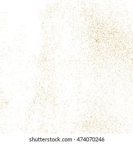 Gold glitter texture isolated on white. Golden color of winners. Gilded abstract particles. Explosion of confetti shine. Celebratory background. Vector illustration,eps 10.