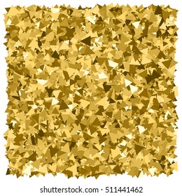 Gold glitter texture isolated on white. Glittering tinsel. Gilded abstract particles. Explosion of confetti shine. Celebratory background. Vector illustration,eps 10.