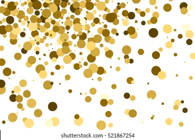 Gold glitter texture isolated on white. Amber color background. Golden explosion of confetti. Vector illustration,eps 10.