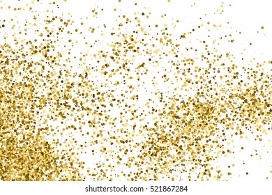 Textura de brillo dorado aislada en blanco. Fondo de color ámbar. Explosión dorada de confetti.Ilustración vectorial,Pasos 10.