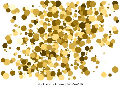 Gold glitter texture isolated on white. Amber color background. Golden explosion of confetti. Vector illustration,eps 10.