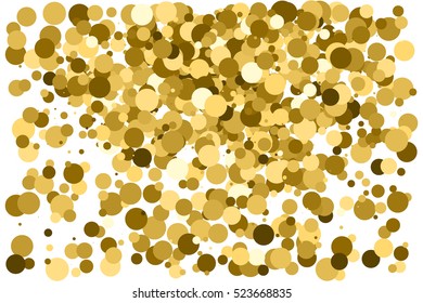 Gold glitter texture isolated on white. Amber color background. Golden explosion of confetti. Vector illustration,eps 10.